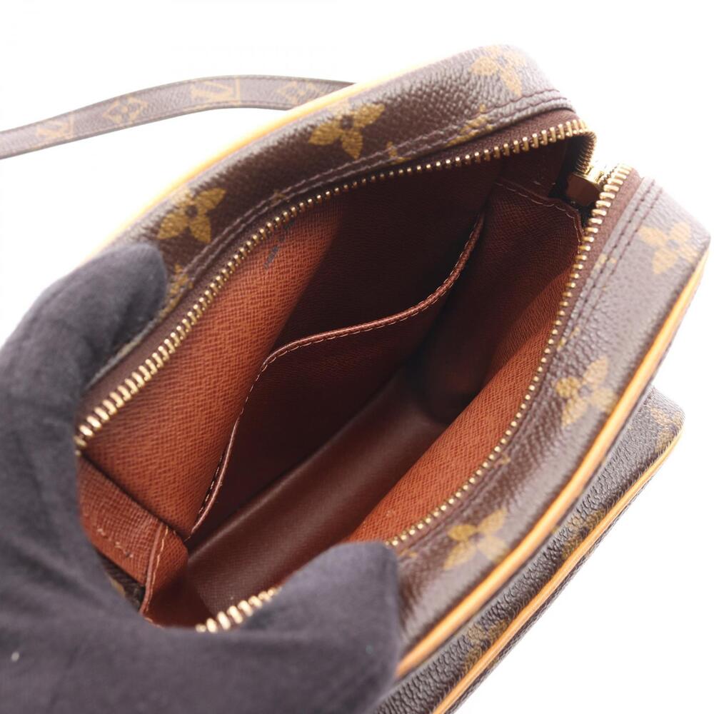 Louis Vuitton Canvas Leather Bag Shoulder Brown Monogram Amazon